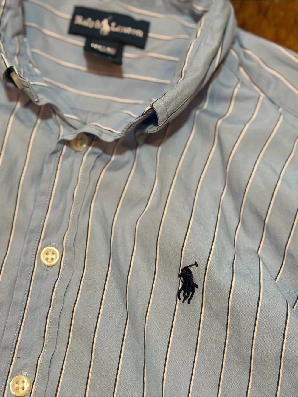 Ralph Lauren Youth Big Kids Button Up striped Medium (12-14) Preppy Casual